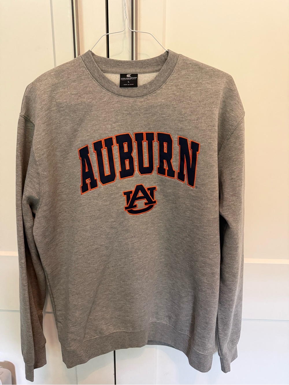 Auburn Gray Crewneck Sweatshirt - Collegiate Arch Logo